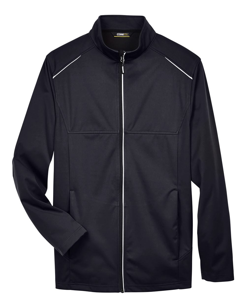 Core 365 CE708 Men's Techno Lite Three-Layer Tech Shell Jacket with custom embroidery logo — back view — Only Custom Apparel Canada
