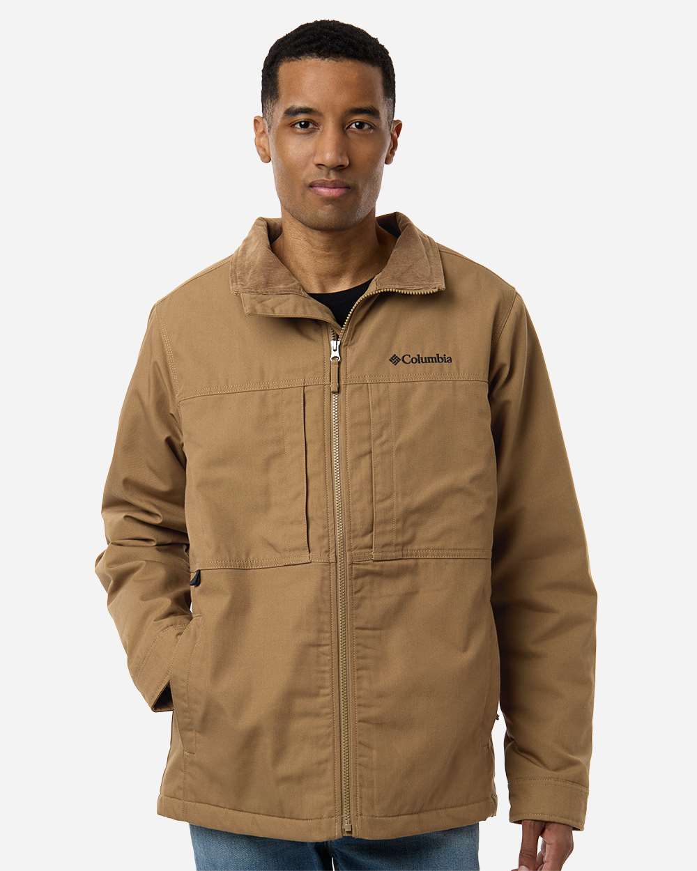 Columbia 208855 Men's Loma Vista III Fleece Jacket with custom embroidery logo — front view — Only Custom Apparel Canada