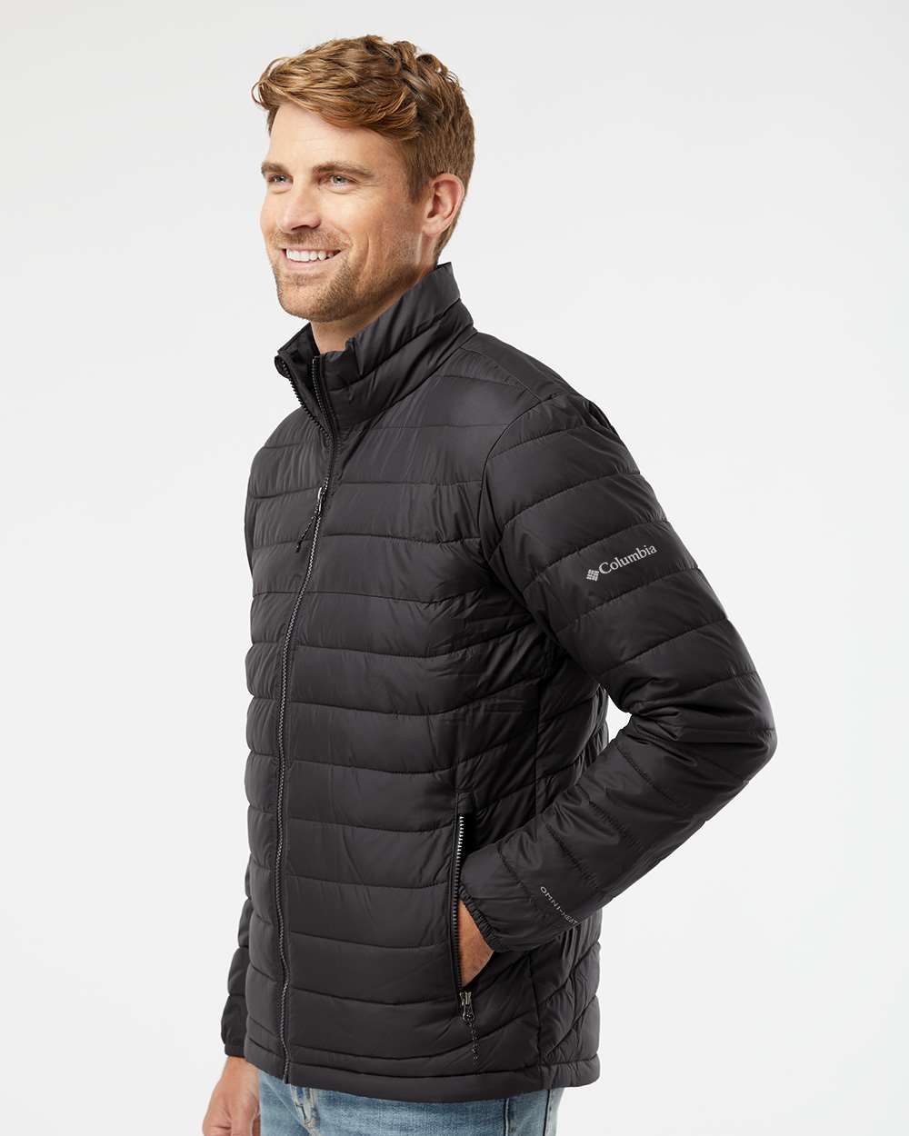 Columbia 212489 Men's Powder Lite II Full-Zip Jacket with custom embroidery logo — side view — Only Custom Apparel Canada