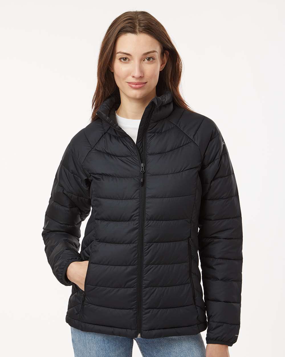 Columbia 212490 Women's Powder Lite II Full-Zip Jacket with custom embroidery logo — front view — Only Custom Apparel Canada