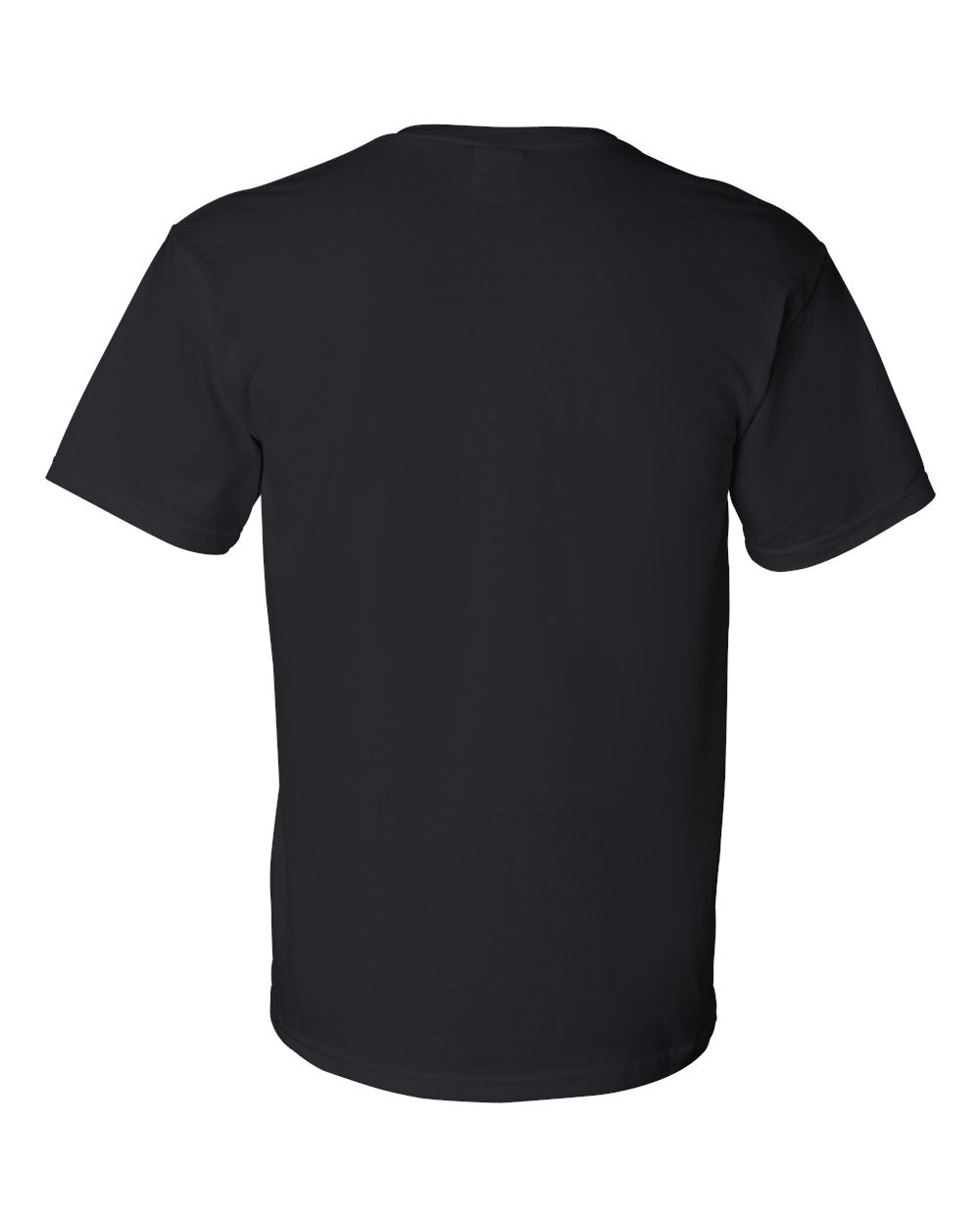 Gildan 8300 DryBlend 50/50 T-Shirt with custom screen print logo — back view — Only Custom Apparel Canada